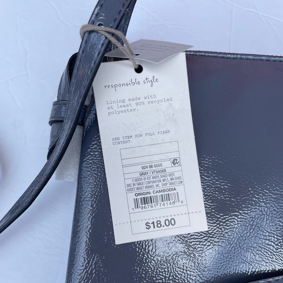 Crossbody Bag  Faux Leather Double Gusset - A New Day - Picture 3 of 8